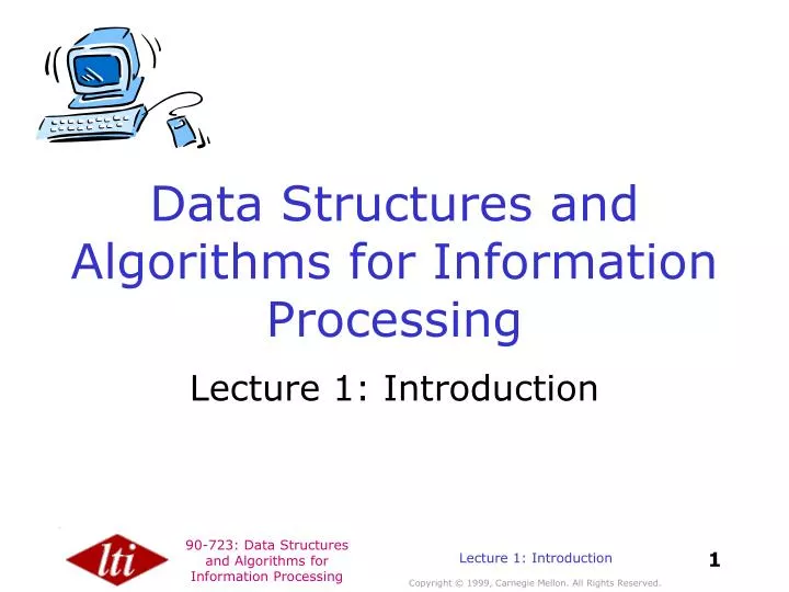 data structures and algorithms for information processing