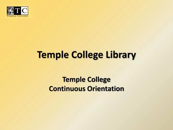 temple college library
