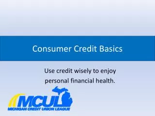 Consumer Credit Basics