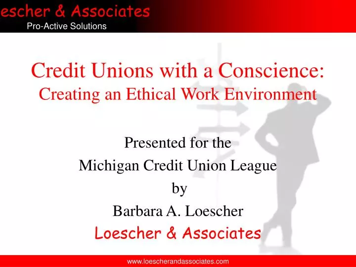 credit unions with a conscience creating an ethical work environment