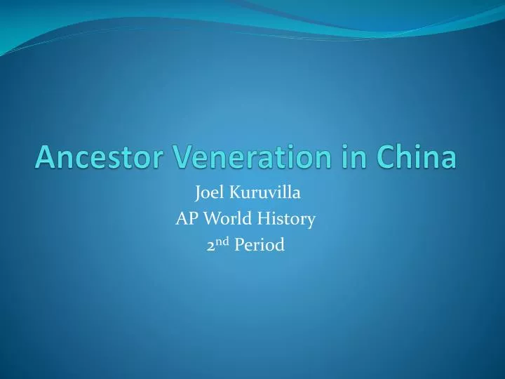 ancestor veneration in china