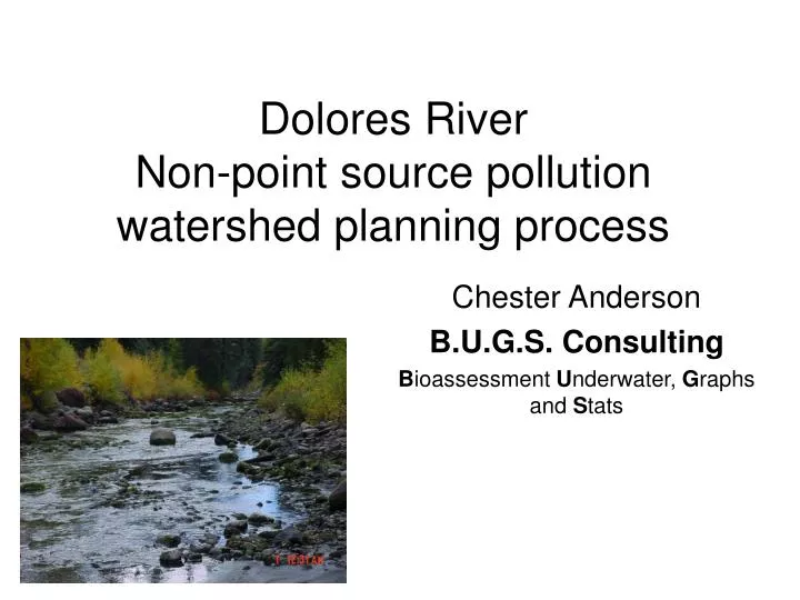 dolores river non point source pollution watershed planning process