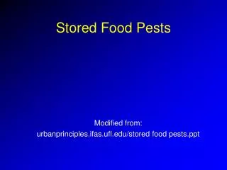 Stored Food Pests