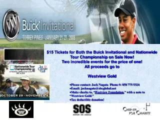 $15 Tickets for Both the Buick Invitational and Nationwide Tour Championship on Sale Now!
