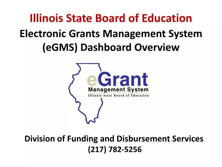 electronic grants management system egms dashboard overview