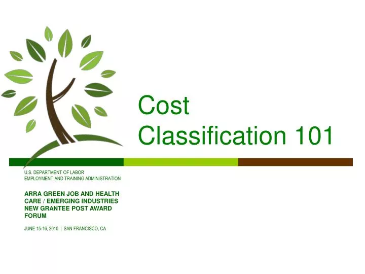 cost classification 101