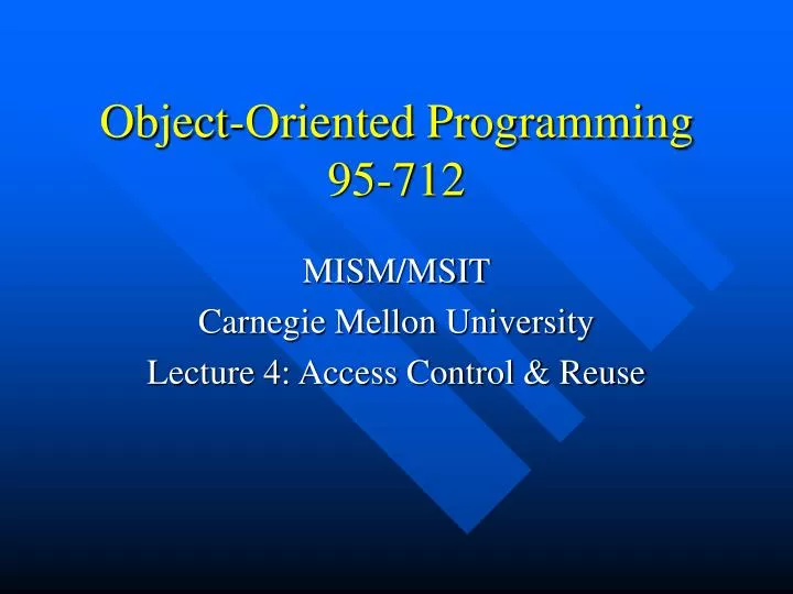 object oriented programming 95 712