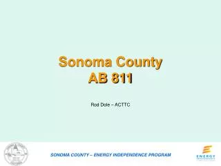 Sonoma County AB 811