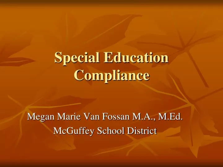 special education compliance