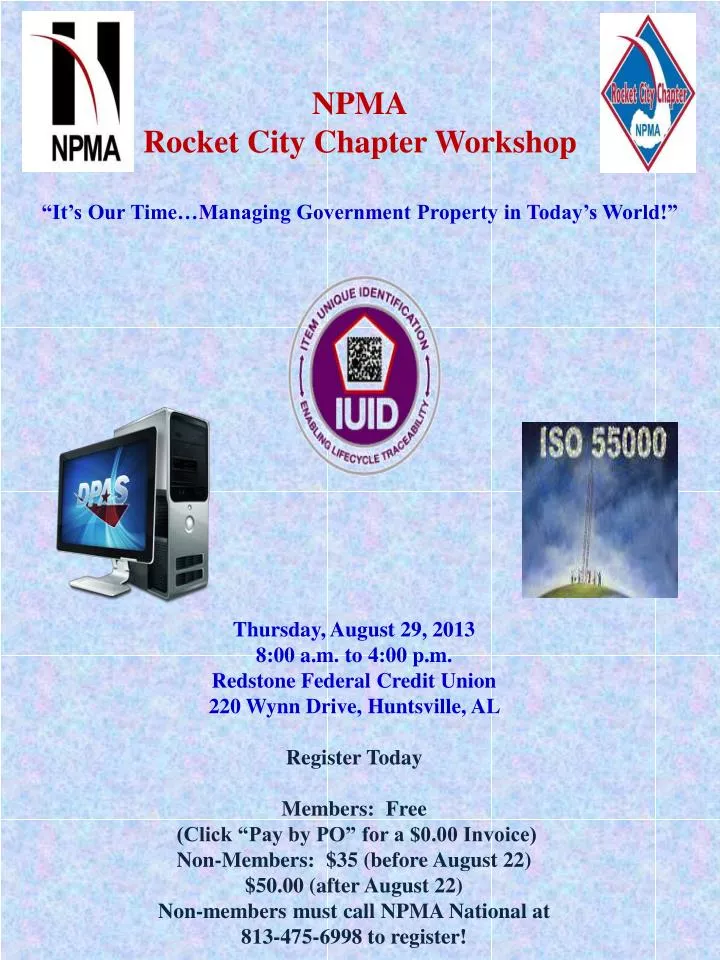 npma rocket city chapter workshop it s our time managing government property in today s world