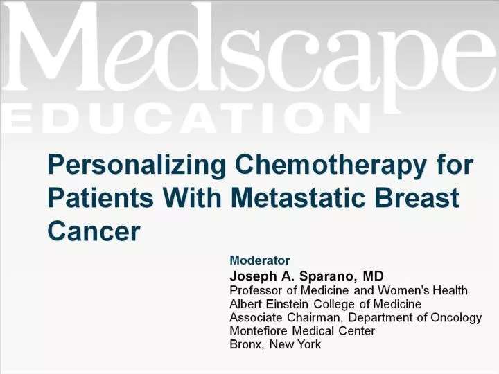 personalizing chemotherapy for patients with metastatic breast cancer