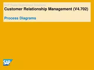 SAP Rapid Deployment Solutions Customer Relationship Management (V4.702) Process Diagrams
