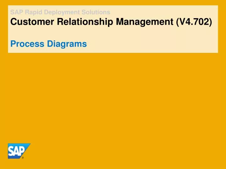 sap rapid deployment solutions customer relationship management v4 702 process diagrams