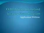FY2014 State Homeland Security Grant Program - slide 1