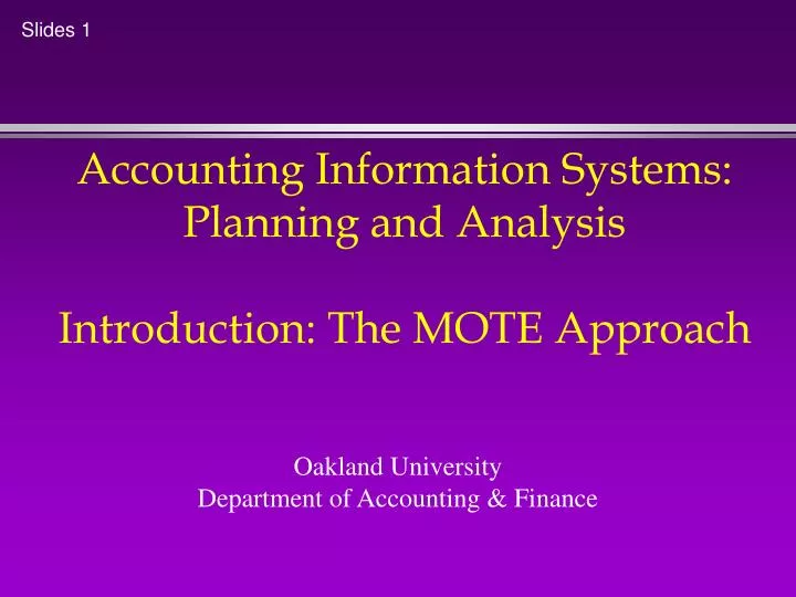 accounting information systems planning and analysis introduction the mote approach