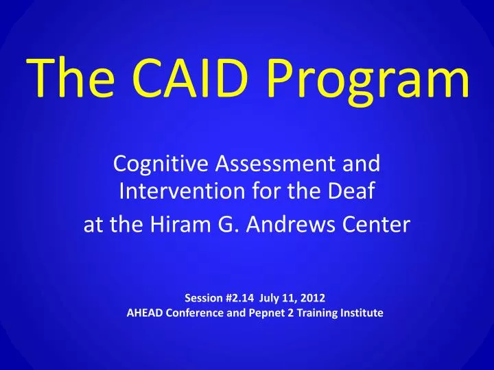 the caid program