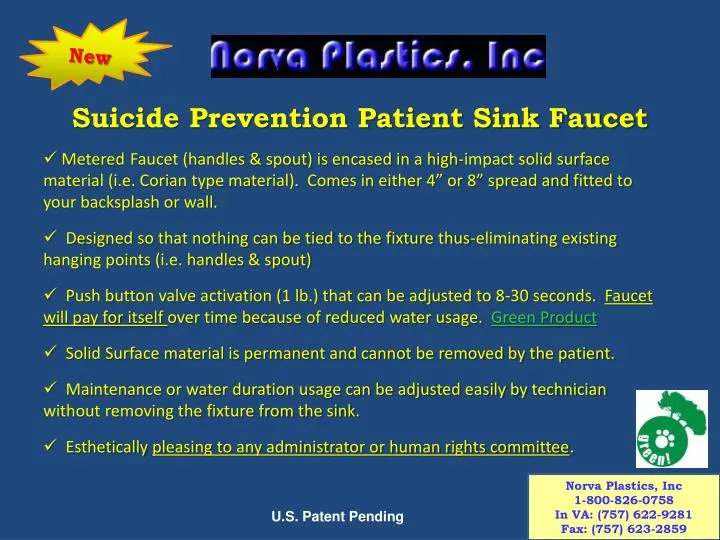 suicide prevention patient sink faucet