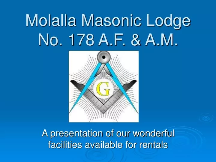 molalla masonic lodge no 178 a f a m