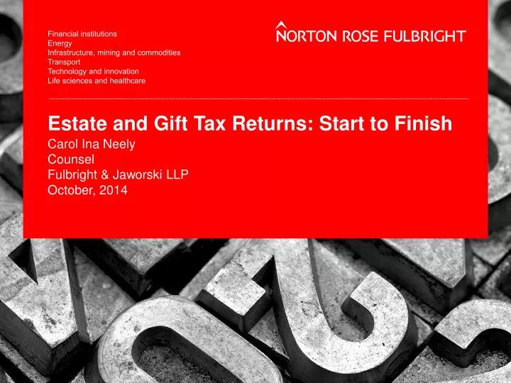 estate and gift tax returns start to finish