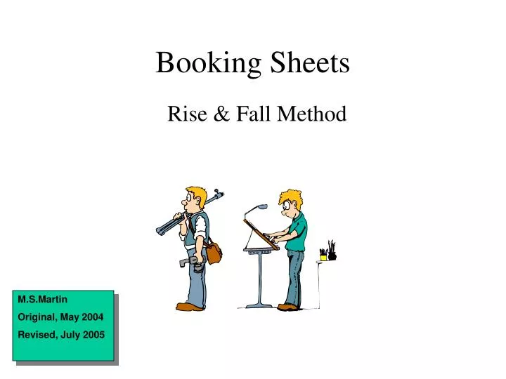 booking sheets