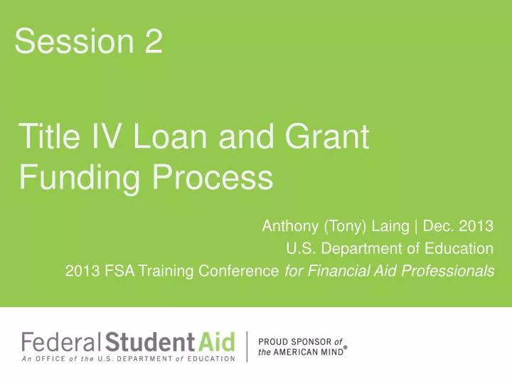 title iv loan and grant funding process