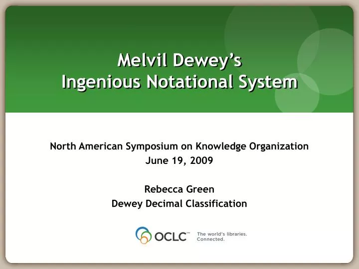 melvil dewey s ingenious notational system