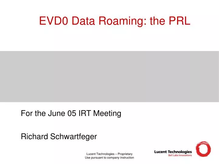 evd0 data roaming the prl