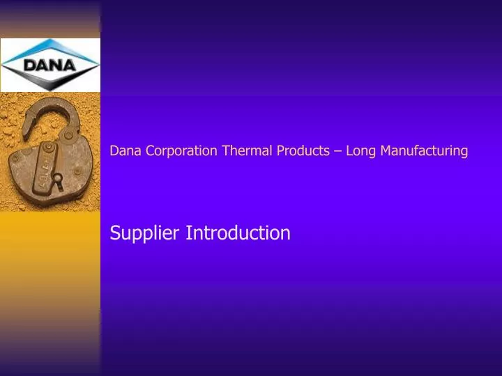 dana corporation thermal products long manufacturing