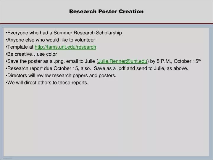 research poster creation