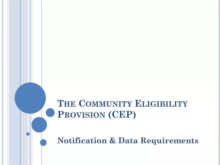 the community eligibility provision cep