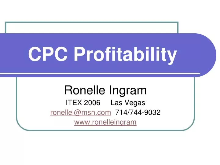 cpc profitability