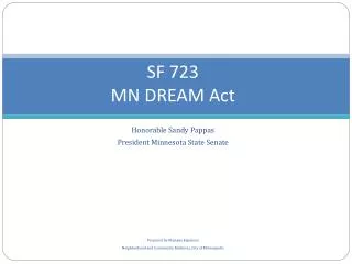 S F 723 MN DREAM Act