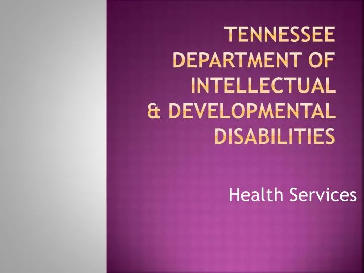 tennessee department of intellectual developmental disabilities