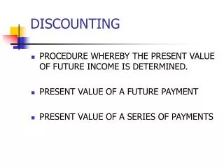 discounting