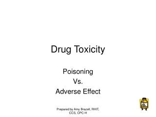 Drug Toxicity