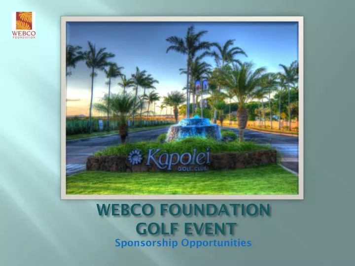 webco foundation golf event