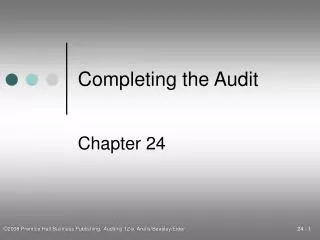 Completing the Audit