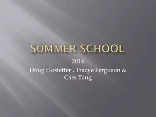 Summer School