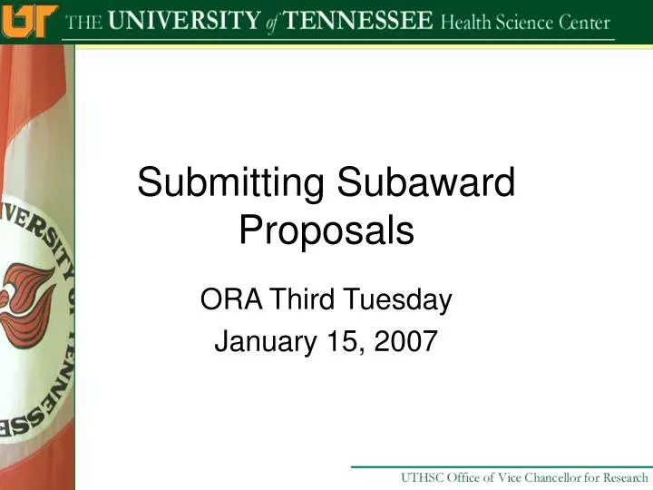 submitting subaward proposals