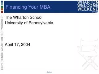 Financing Your MBA