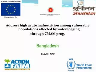 Address high acute malnutrition among vulnerable populations affected by water logging