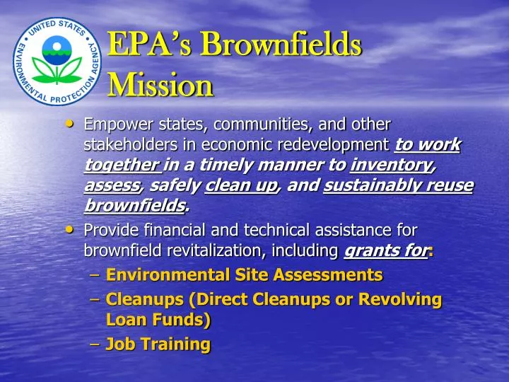 epa s brownfields mission