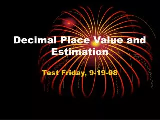 Decimal Place Value and Estimation