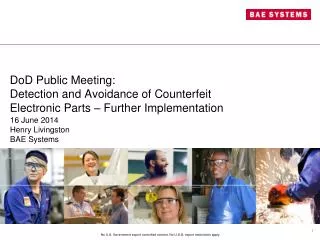 dod public meeting detection and avoidance of counterfeit electronic parts further implementation