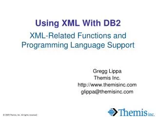 Using XML With DB2