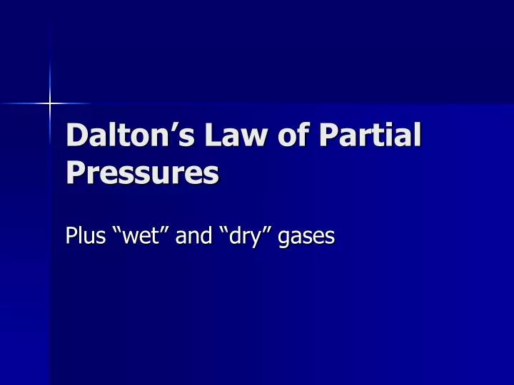 dalton s law of partial pressures