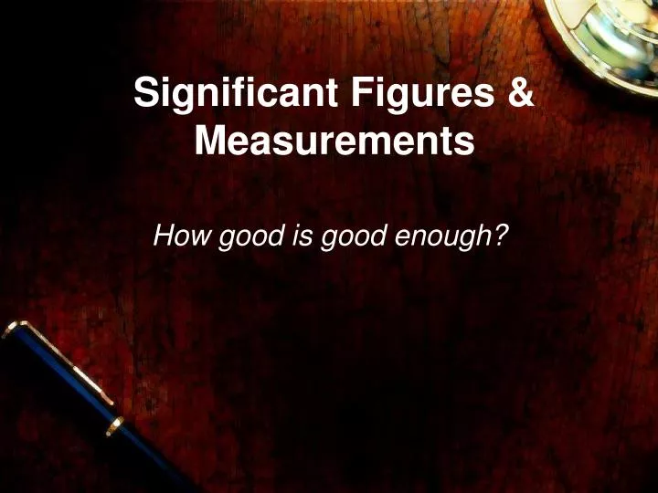 significant figures measurements