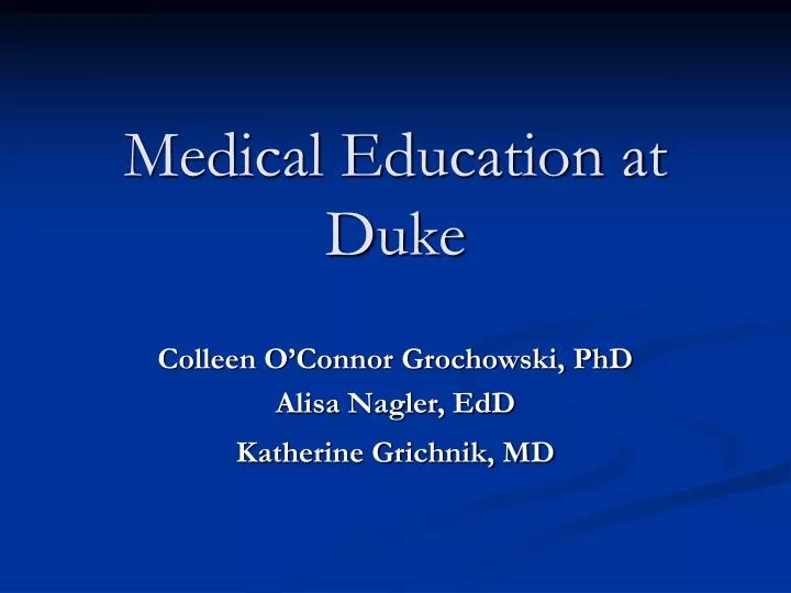 medical education at duke
