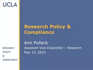 Research Policy &amp; Compliance