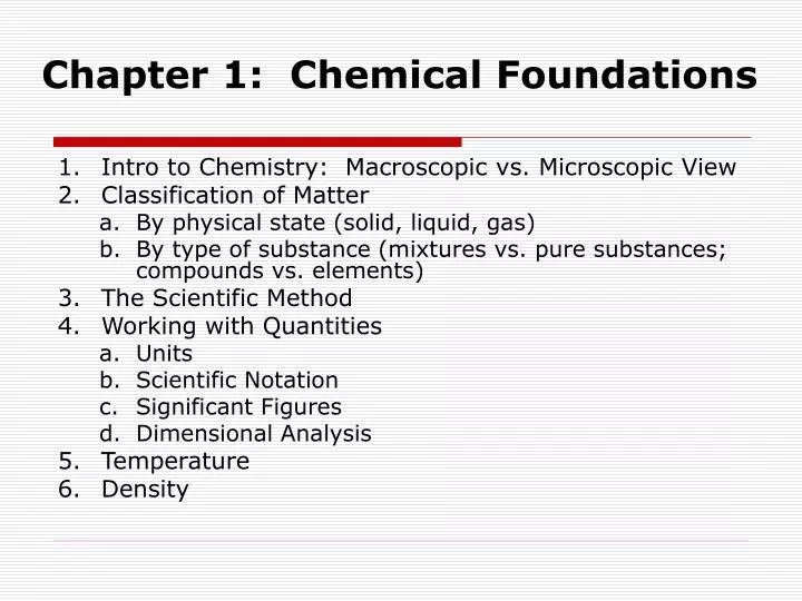 chapter 1 chemical foundations